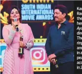  ??  ?? Kannada actress Rachita Ram won the Best Actress for her romantic drama Ayushman Bhava, directed by P. Vasu The film, also starring Shivarajku­mar and Nidhi Subbaiah in a special appearance, was an acclaimed feature in 2019.