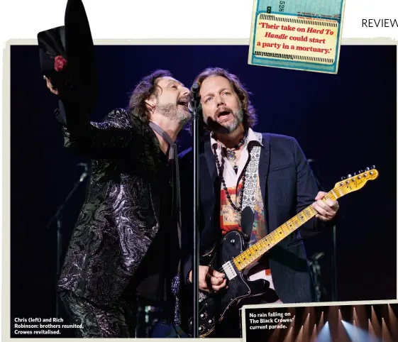  ?? ?? Chris (left) and Rich Robinson: brothers reunited, Crowes revitalise­d.