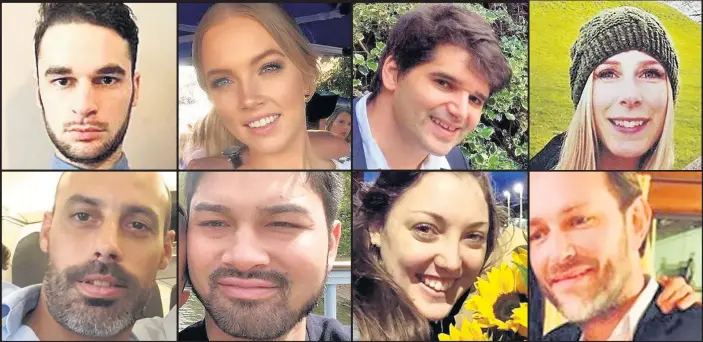  ??  ?? > Top row from left, Alexandre Pigeard, Sara Zelenak, Ignacio Echeverria, Christine Archibald, and, above from left, Sebastien Belanger, James McMullan, Kirsty Boden and Xavier Thomas