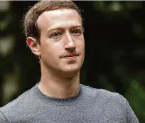  ?? Drew Angerer - 14.jul.2017/afp ?? Mark Zuckerberg, presidente do Facebook; dados de 50 milhões de usuários da rede teriam vazado