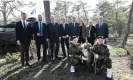  ?? Photograph: Fredrik Sandberg/EPA ?? Billström (third from left) with his Nordic-Baltic counterpar­ts at a foreign and security policy meeting on the island of Gotland.