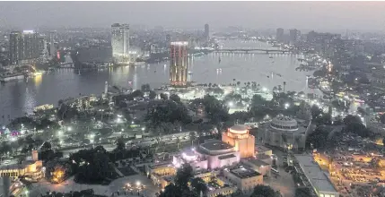  ?? REUTERS ?? The city skyline and River Nile from Cairo tower building in the capital of Cairo, Egypt.