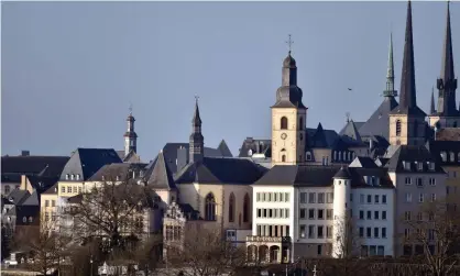  ??  ?? Luxembourg City suffers from some of the worst traffic congestion in the world. Photograph: Eric Vidal/Reuters