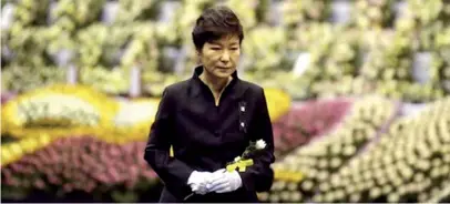  ??  ?? Ms Park’s apology comes amid public criticism and grief over the disaster.