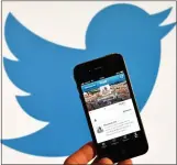  ??  ?? MESSAGES: Twitter relies on users’ reports