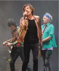  ??  ?? Rock legends Mick Jagger (centre), Keith Richards (right) and Ronnie Wood (left) could be rolling into Ireland this year