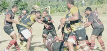  ?? Photo: Charles Chambers. ?? Naitasiri’s Seremaia Naureure takes on Vatukoula at Theodore Park, Vatukoula yesterday.