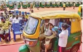  ?? — PTI ?? A health worker administer­s a dose of Covid-19 vaccine to an auto driver in Bengaluru on Wednesday.