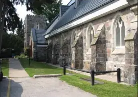  ?? VINNIE BUCHANAN, SPECIAL TO THE RECORD ?? Christ Church presents a traditiona­l look helped by locally quarried stone.