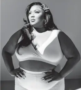  ?? BETHANY MOLLENKOF/THE NEW YORK TIMES ?? Grammy-winning singer Lizzo, seen March 22 in Los Angeles, is releasing a line of shapewear.