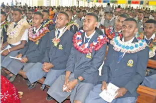 ?? Photo: Ronald Kumar ?? Ratu Kadavulevu School prefects during their induction ceremony in Lodoni, Tailevu on February 6, 2018.