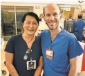  ?? LUCILE PACKARD CHILDREN’S HOSPITAL STANFORD ?? Brandon Seminatore was born at Stanford Children’s Hospital and was cared for by nurse Vilma Wong in 1990. Now he’s a second-year pediatric neurology resident at the hospital.