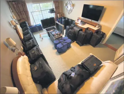  ?? JACOB DIAMOND - THE ASSOCIATED PRESS ?? This photo provided by Jacob Diamond shows the second bedroom inside Magic equipment manager Jacob Diamond’s suite at the team hotel on the Disney complex in Lake Buena Vista, Fla., on Thursday, July 9, 2020. All 22 teams in the NBA restart had to pack more than ever, for a road trip like none other.