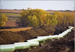  ?? Photo coutesy of TransCanad­a ?? President Donald Trump by executive order cleared the way for TransCanad­a’s Keystone XL pipeline that would be capable of shifting 800,000 barrels of oil a day to Nebraska when it is completed