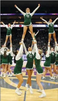  ?? COURTESY OF THE SACRAMENTO KINGS ?? The Liberty Ranch cheer team performs at halftime of Saturday's Kings game at the Golden 1 Center in Sacramento.