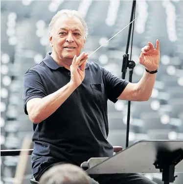  ?? Miquel Benitez/Redferns via Getty Images ?? Dirigent Zubin Mehta: „Ich gehe auf die Bühne und bin glücklich.“