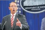  ?? REUTERS ?? Deputy US attorney general Rod Rosenstein.