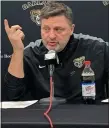  ?? PAULA PASCHE— MEDIANEWS GROUP ?? Oakland University basketball coach Greg Kampe is finding creative ways to recruit since the NCAA has banned all visits at least until April 15due to COVID-19.