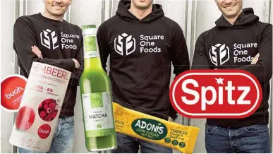  ??  ?? Michael Goblirsch, Andre Schneider und Wal8er Scherb von Square One Foods ( v. links)