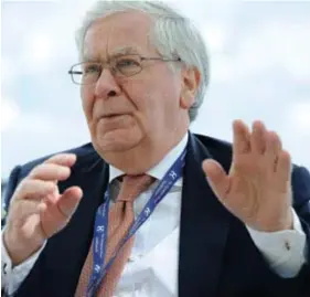  ?? © getty images ?? Mervyn King: ‘De invoering van de euro was voorbarig.’