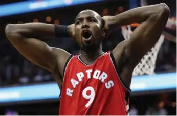  ?? ROB CARR/GETTY IMAGES ?? Front-court pick-up Serge Ibaka got to know his new Raptors teammates better, on and off the court, in Miami.