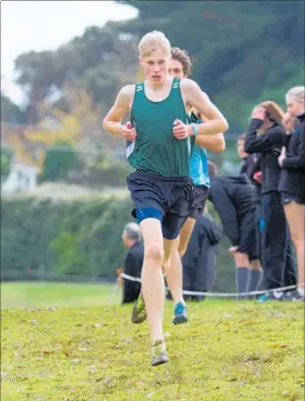  ??  ?? Sarah Lambert and Liam Back were looking strong at the Collegiate cross-country championsh­ips on Wednesday.
PHOTOS / SUPPLIED