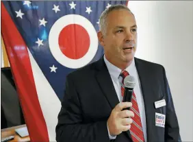  ?? AL BEHRMAN — THE ASSOCIATED PRESS FILE ?? Republican Sen. Steve Huffman speaks during a rally at Darke County GOP headquarte­rs in Greenville, Ohio, in 2014.