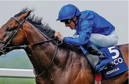  ?? GETTY IMAGES ?? Follow my lead: Adayar on his way to winning the King George at Ascot in June under William Buick