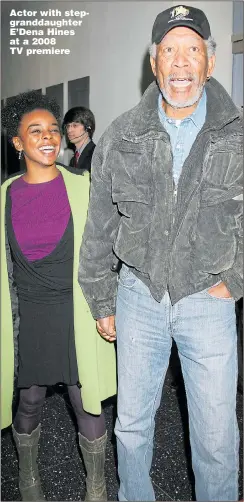  ??  ?? Actor with stepgrandd­aughter E’Dena Hines at a 2008 TV premiere