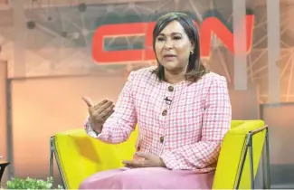  ?? FÉLIX DE LA CRUZ ?? Ministra de la Mujer, Mayra Jiménez, en la entrevista Despierta con CDN.