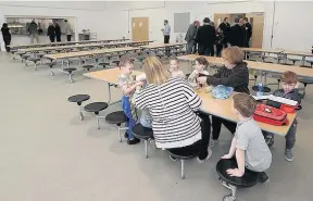  ??  ?? Multi- purpose Campus The dinner/ assembly hall at the brand new Tarbolton Community