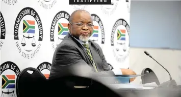  ??  ?? ANC national chairman Gwede Mantashe testifies at the Zondo Commission on Luthuli House meeting with banks. He told the commission the ANC intervened in the Guptas’ battle with the country’s four major banks to stop “white monopoly capital” from exercising its power over black business. |