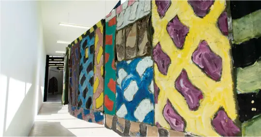  ??  ?? “Claude Viallat: Unleashing color,” installati­on view, Venet Foundation, Le Muy, 2019. Photo: Jerome Cavalière. Courtesy: Venet Foundation and atelier Viallat.