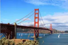  ??  ?? The Golden Gate Bridge is perhaps the city’s most recognisab­le feature (Getty/iStock)