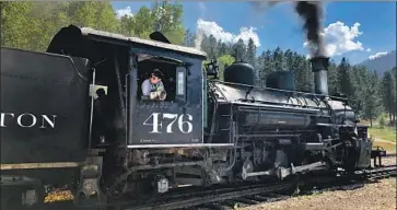  ?? David Kelly For The Times ?? THE DURANGO & SILVERTON Narrow Gauge Railroad carries hundreds of thousands of passengers a year through the San Juan Mountains. The train is arguably the region’s chief economic powerhouse.