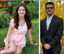  ?? COURTESY PHOTOS ?? Tewksbury Memorial High School seniors Rebecca Kelleher, left, and Harshit Pal received the Tewksbury Rotary Club’s Hat’s Off Award for March.