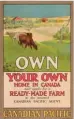  ??  ?? A Canadian Pacific Railway recruiting poster invites immigrants to move to Canada to take up farming.