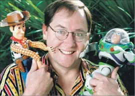  ?? Ken Hively Los Angeles Times ?? JOHN LASSETER, above in 1996, debuted as a director in 1995 with Pixar’s “Toy Story.” He has executive-produced Disney hits including “Frozen” and “Zootopia.”