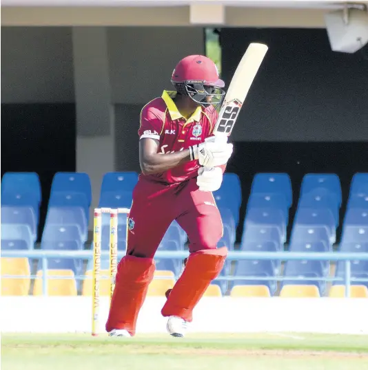  ?? CWI MEDIA PHOTO ?? Windies Under-19 captain Kimani Melius