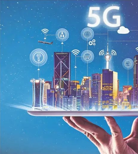  ?? — 123rf.com ?? 5G connectivi­ty promises faster Internet speeds and more efficiency to run complex tasks in the cloud.