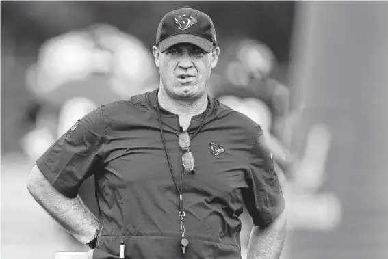  ?? Brett Coomer / Staff photograph­er ?? Bill O’Brien, entering his sixth year as the Texans’ coach, will be in charge of personnel this season after the club parted ways with general manager Brian Gaine.