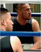  ??  ?? Joseph Parker prepares for a sparring session in the University of Las Vegas boxing gym.