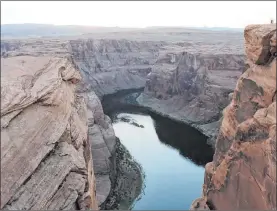  ?? Susan Montoya Bryan The Associated Press ?? A plan by Utah could open the door to the state pursuing a pipeline that critics say could further deplete Lake Powell, which is a key indicator of the Colorado River’s health.