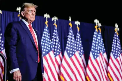  ?? Photograph: Mike Stewart/AP ?? ▲ Donald Trump campaigns in Rome, Georgia, on Saturday.