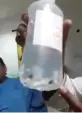  ??  ?? Fungus seen in a saline bottle that was reportedly administer­ed to a 11-year-old.