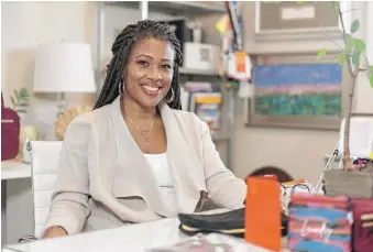  ?? PAT NABONG/SUN-TIMES ?? Bronzevill­e resident Tracey McGhee said she wants Ms. Jetsetter’s travel products to meet her customer’s needs “while also being more stylish.”