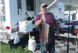  ?? SUPPLIED BY RON LANCOUR ?? Ron Lancour, an avid outdoorsma­n, successful­ly fended off a badger attack while fishing nearly a kilometre from the shore of Sheridan Lake in B.C.