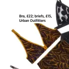  ??  ?? Bra, £22; briefs, £15, Urban Outfitters