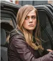  ?? NBC ?? Melissa Roxburgh is one of the bewildered passengers whose plane arrives five years after takeoff in “Manifest.”