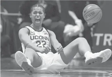  ?? JESSICA HILL/ AP ?? Since transferri­ng from Tennessee, Evina Westbrook has been unselfish and a team leader in her three years at UConn.